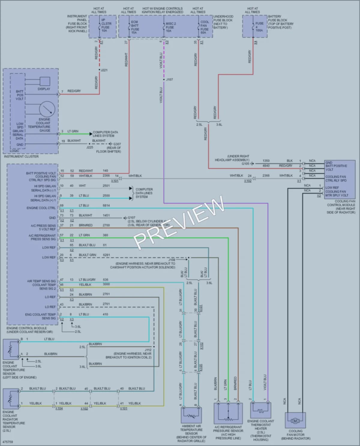 2015 Chevrolet Colorado Cooling Fan wiring diagram preview