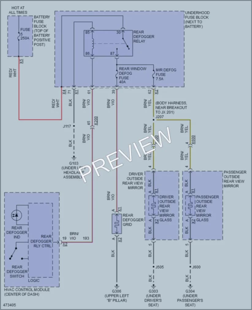2015 Chevrolet Colorado Defoggers wiring diagram preview