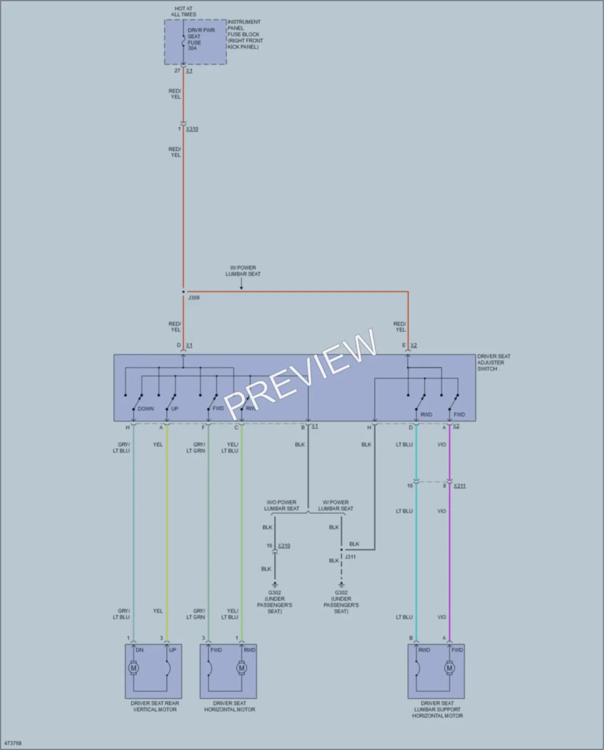2015 Chevrolet Colorado Power Seats wiring diagram preview