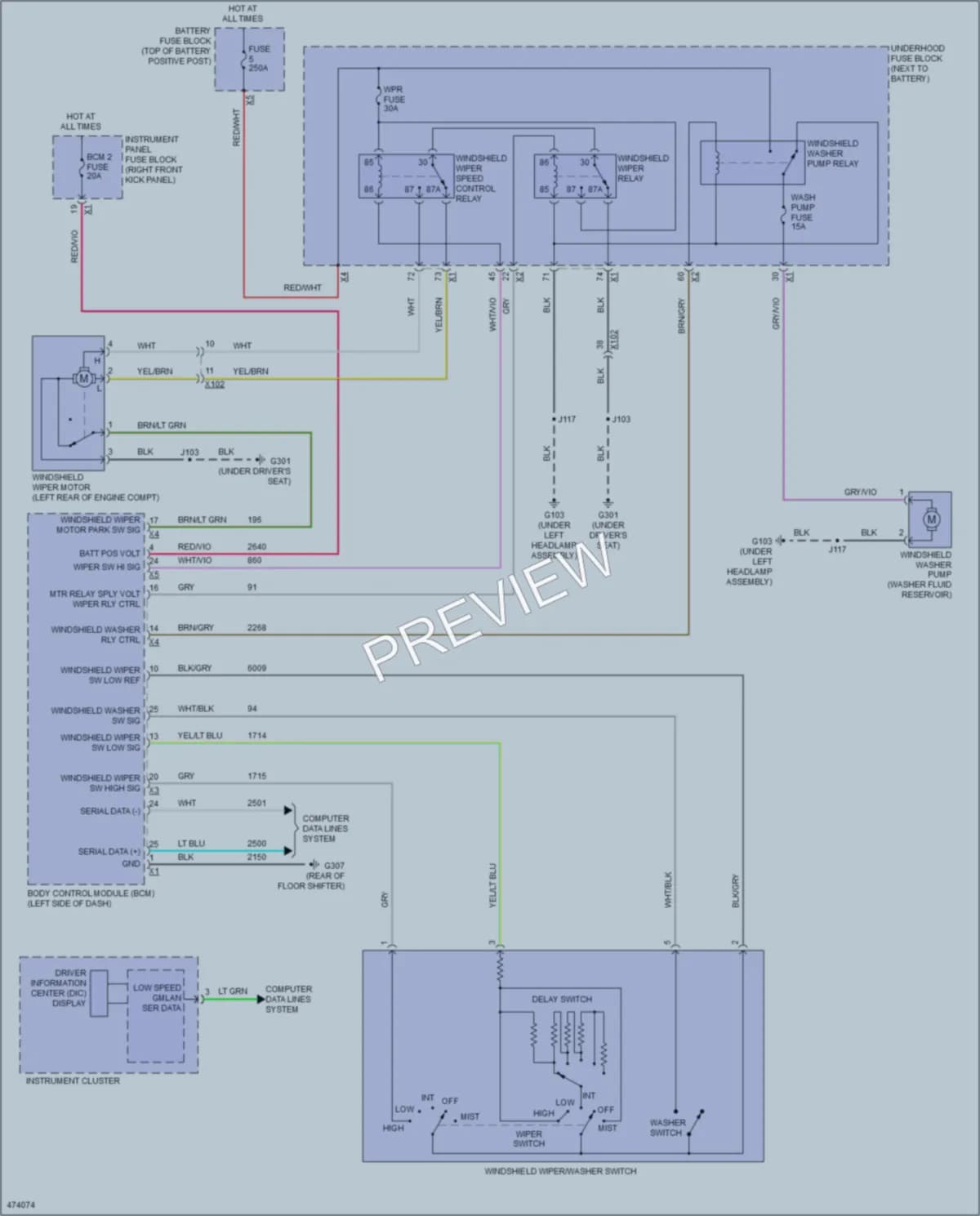 2015 Chevrolet Colorado Wiper Washer wiring diagram preview
