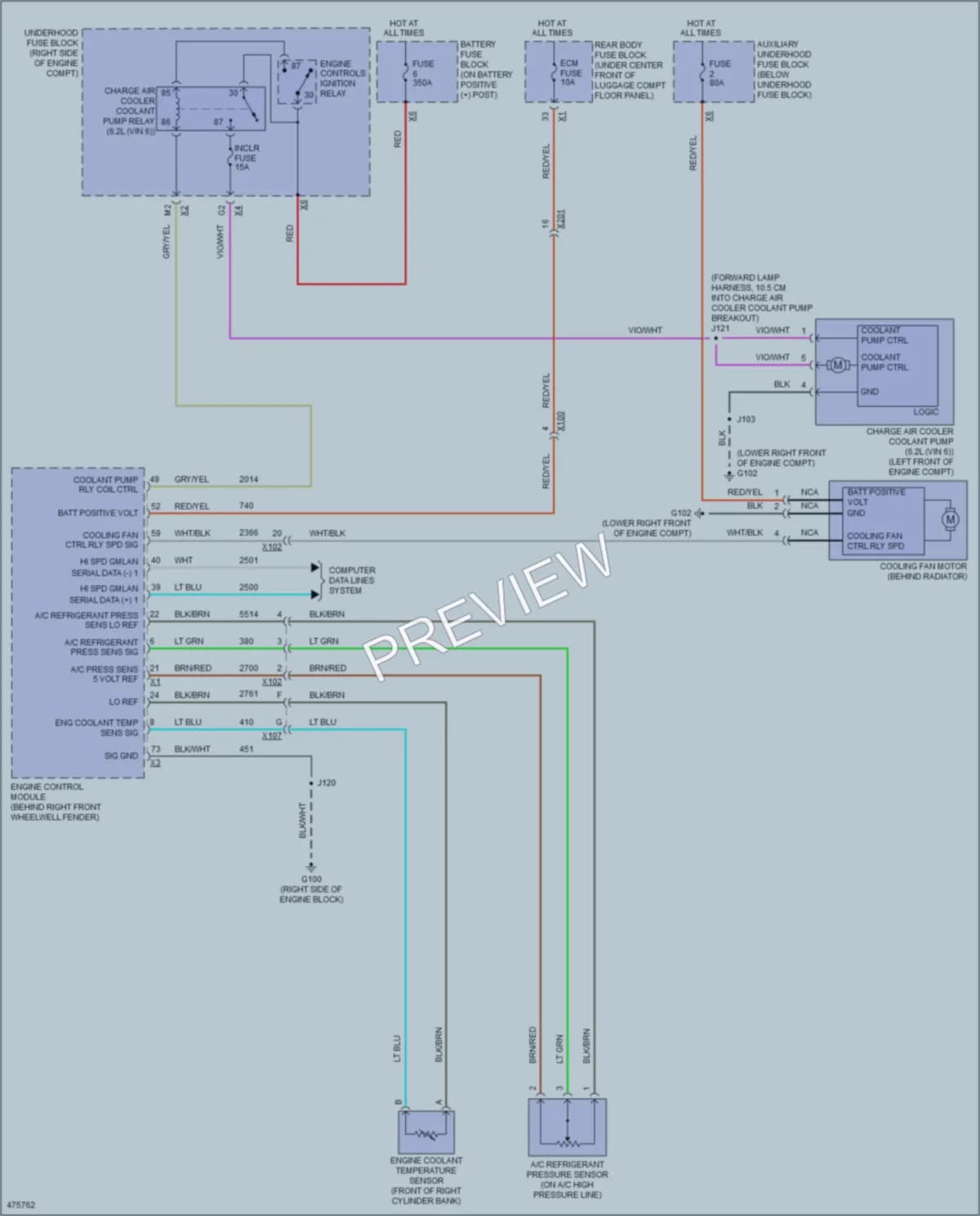 2015 Chevrolet CorvetteStingray Cooling Fan wiring diagram preview