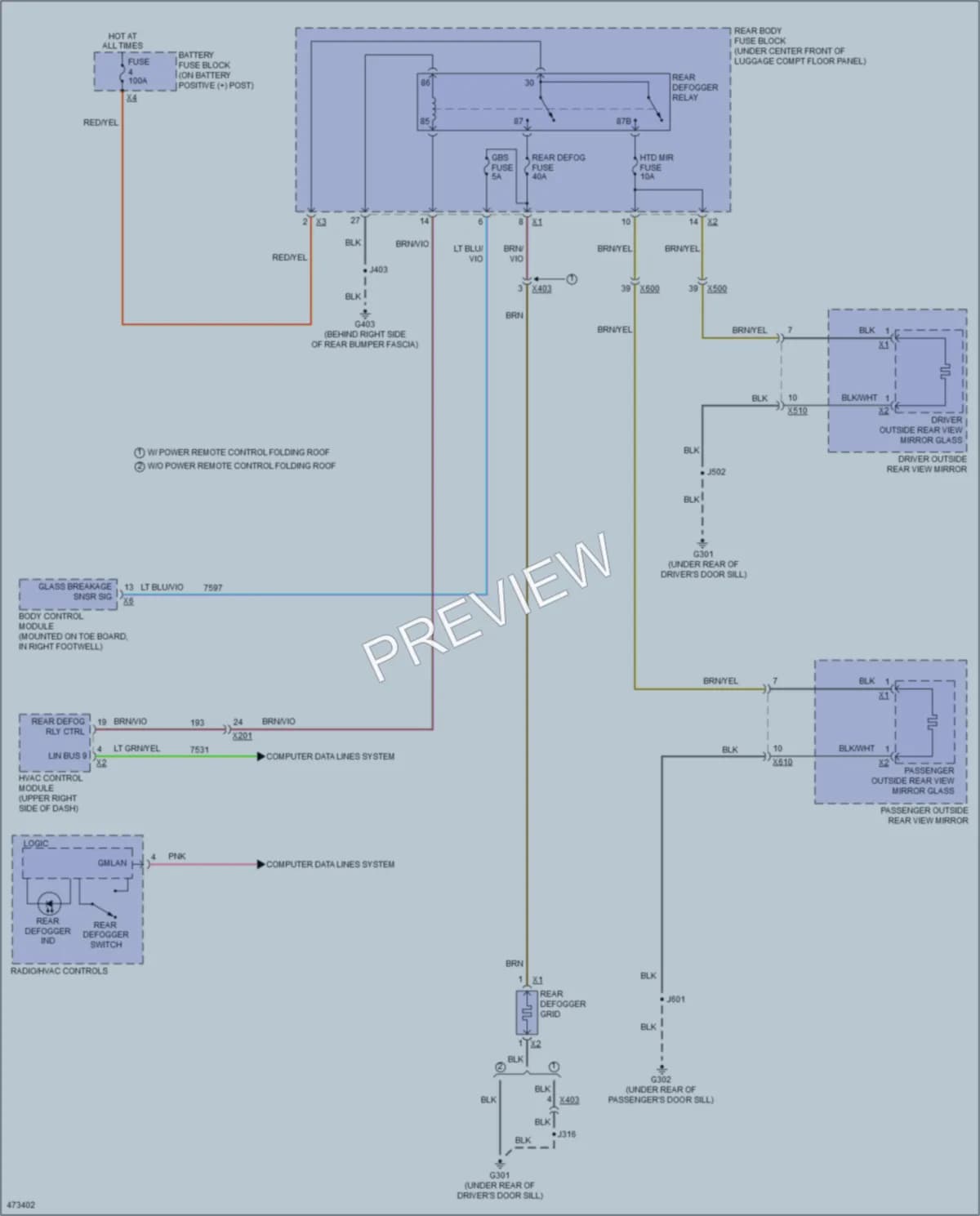 2015 Chevrolet CorvetteStingray Defoggers wiring diagram preview