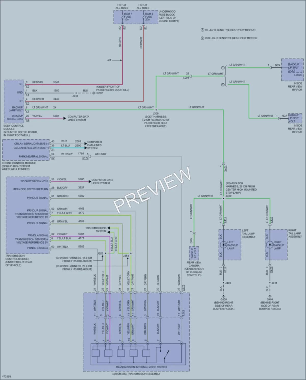 2015 Chevrolet CorvetteStingray Exterior Lights wiring diagram preview