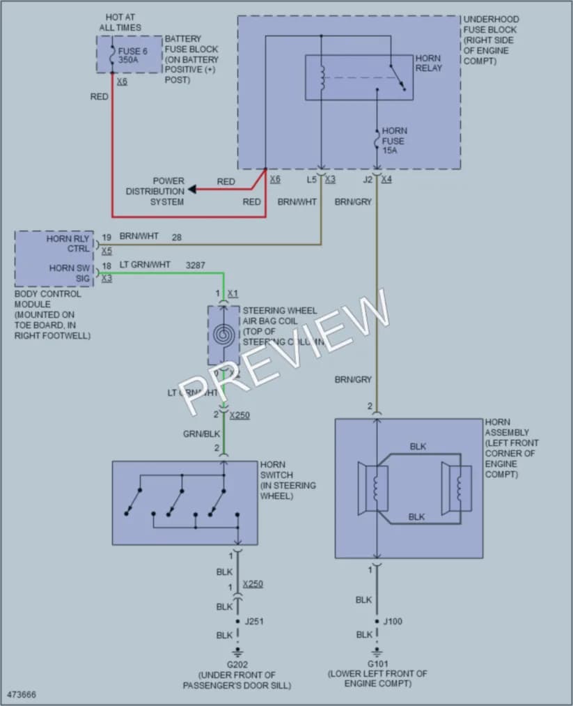 2015 Chevrolet CorvetteStingray Horn wiring diagram preview