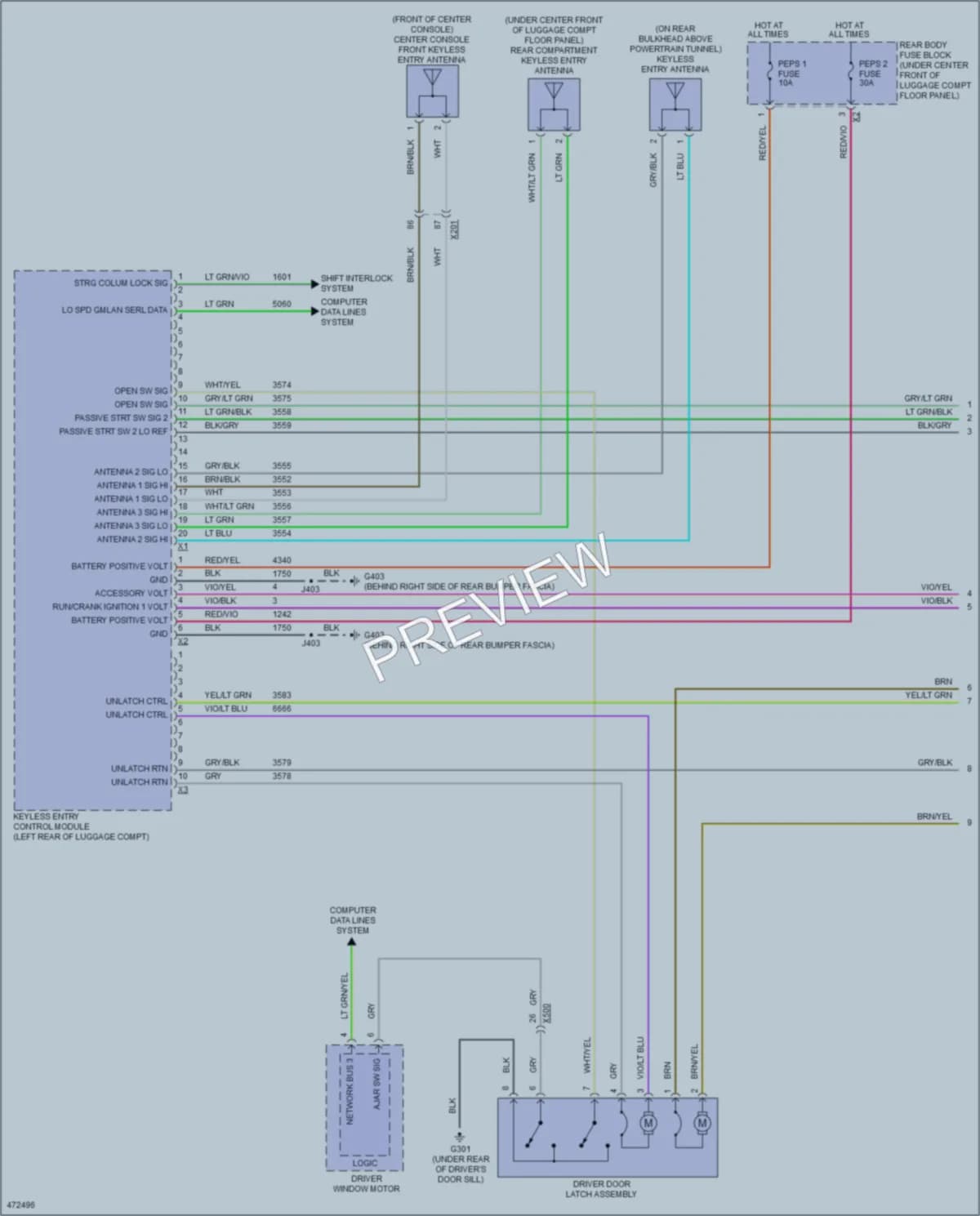 2015 Chevrolet CorvetteStingray Power Door Locks wiring diagram preview
