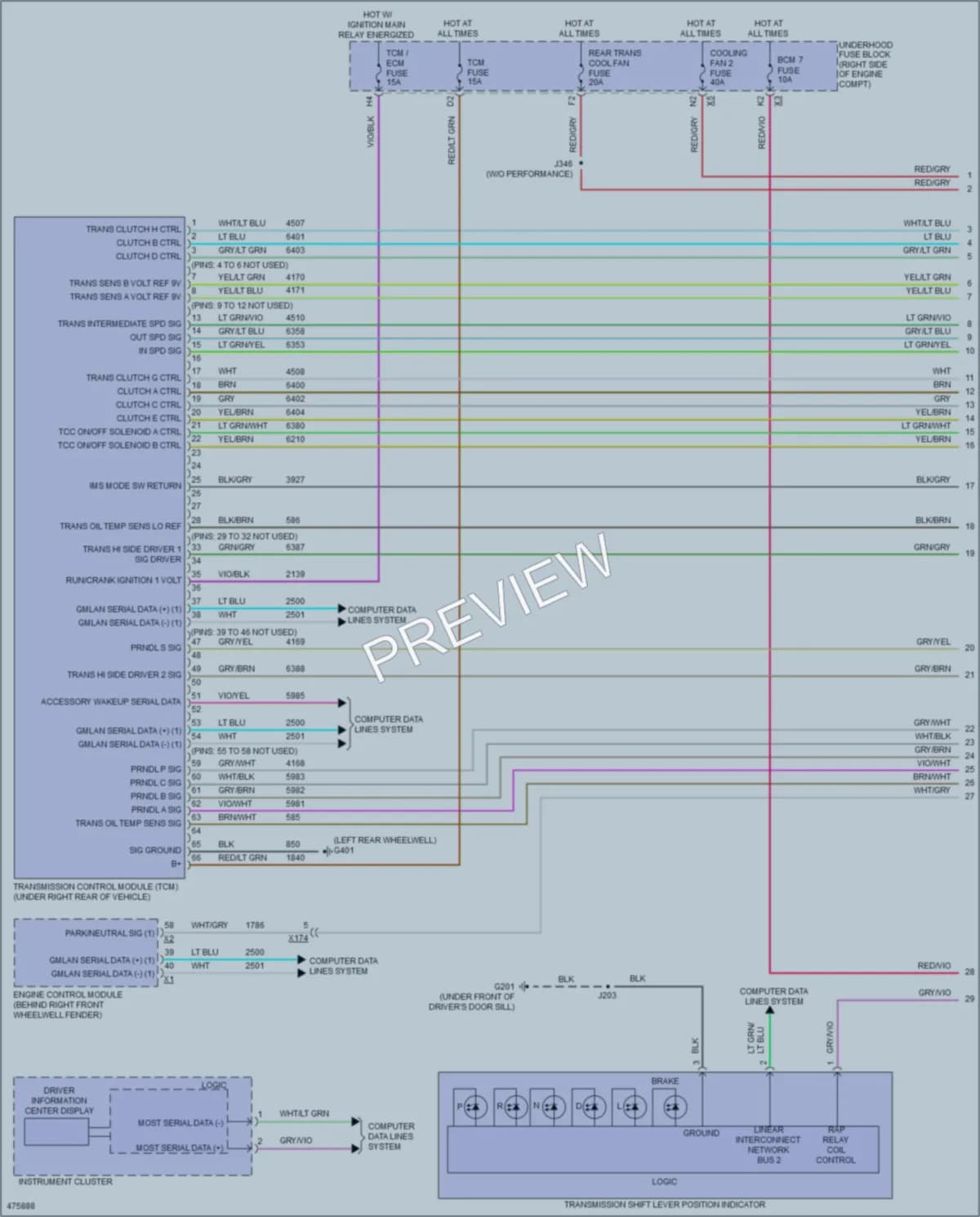 2015 Chevrolet CorvetteStingray Transmission wiring diagram preview