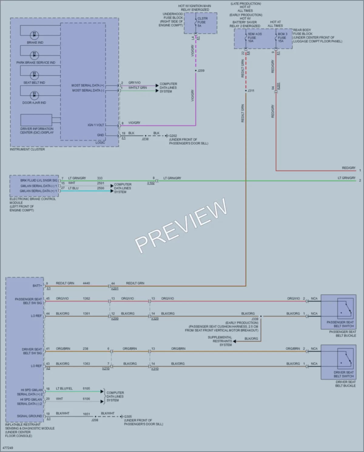 2015 Chevrolet CorvetteStingray Warning Systems wiring diagram preview