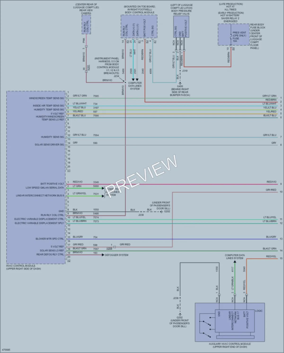 2015 Chevrolet CorvetteZ06 Air Conditioning wiring diagram preview