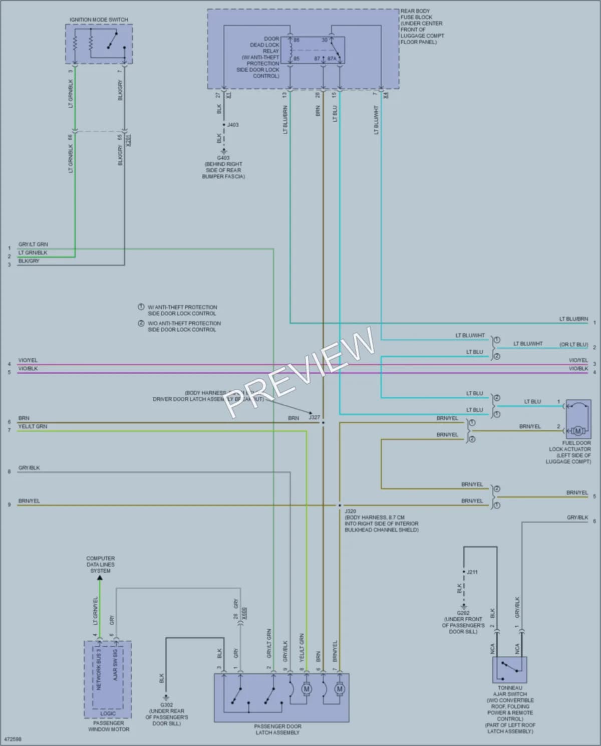 2015 Chevrolet CorvetteZ06 Anti Theft wiring diagram preview