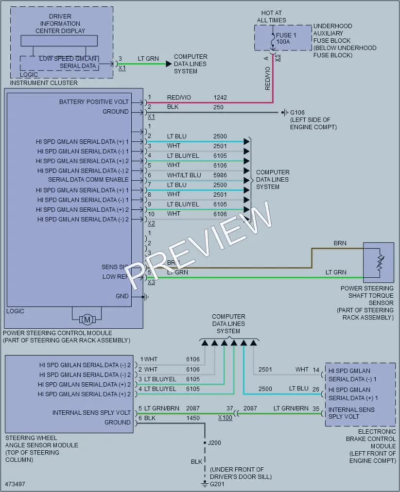 2015 Chevrolet CorvetteZ06 Electronic Power Steering wiring diagram preview