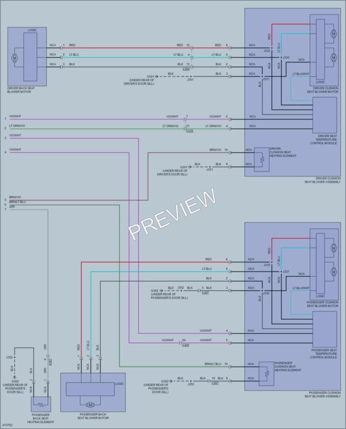 2015 Chevrolet CorvetteZ06 Power Seats wiring diagram preview