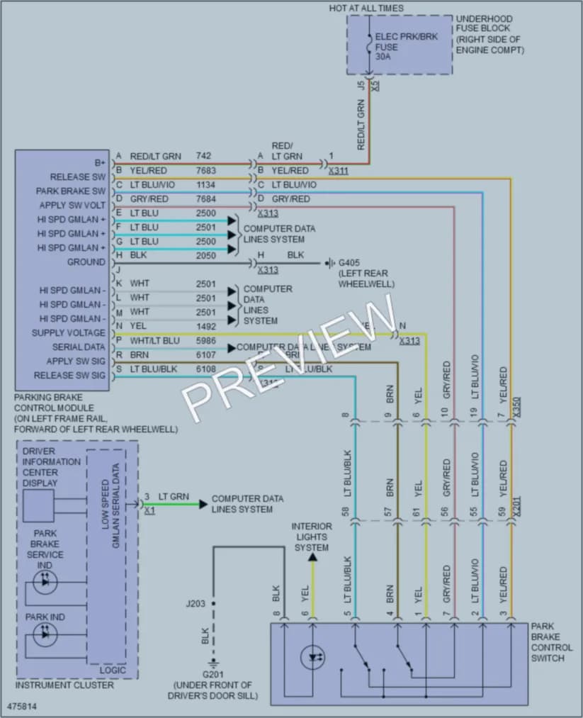 2015 Chevrolet CorvetteZ06 Shift Interlock wiring diagram preview