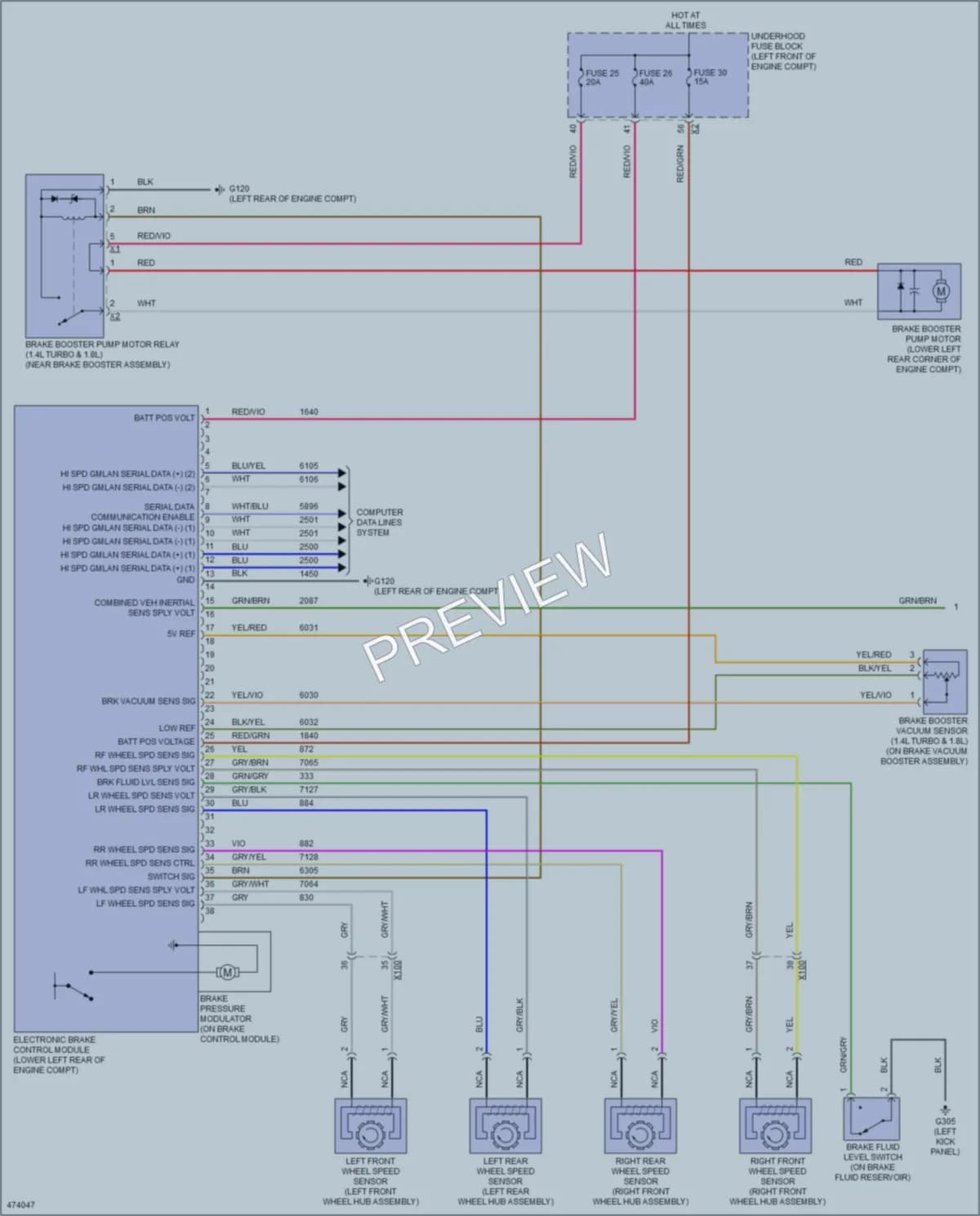 2015 Chevrolet Cruze Anti Lock Brakes wiring diagram preview