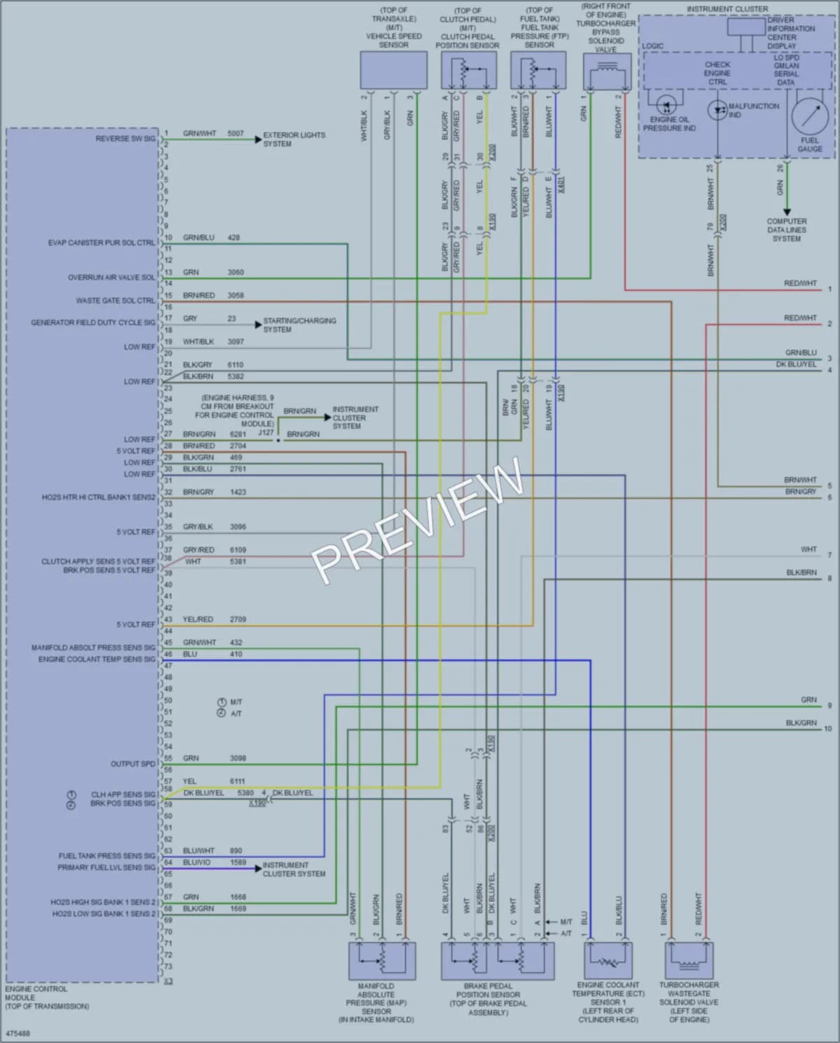 2015 Chevrolet Cruze Engine Performance wiring diagram preview