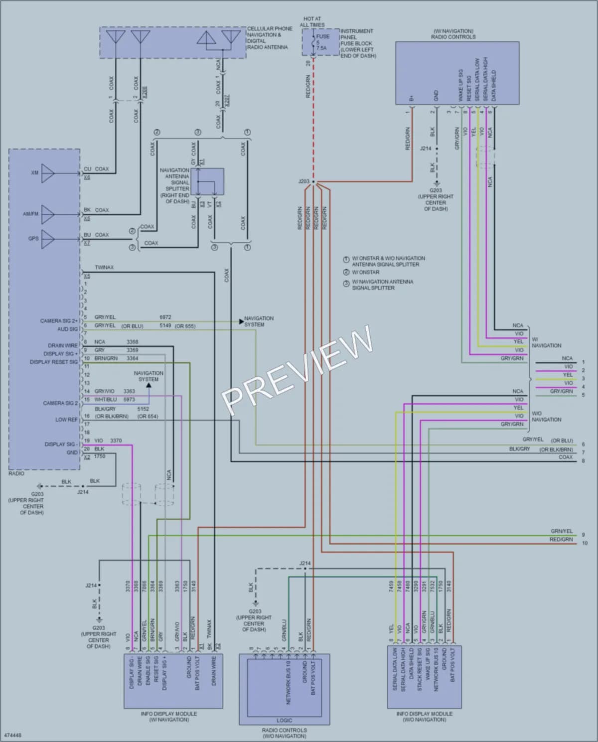 2015 Chevrolet Cruze Radio wiring diagram preview