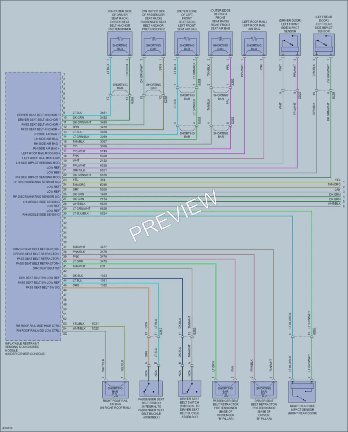 2015 Chevrolet Equinox Supplemental Restraints wiring diagram preview