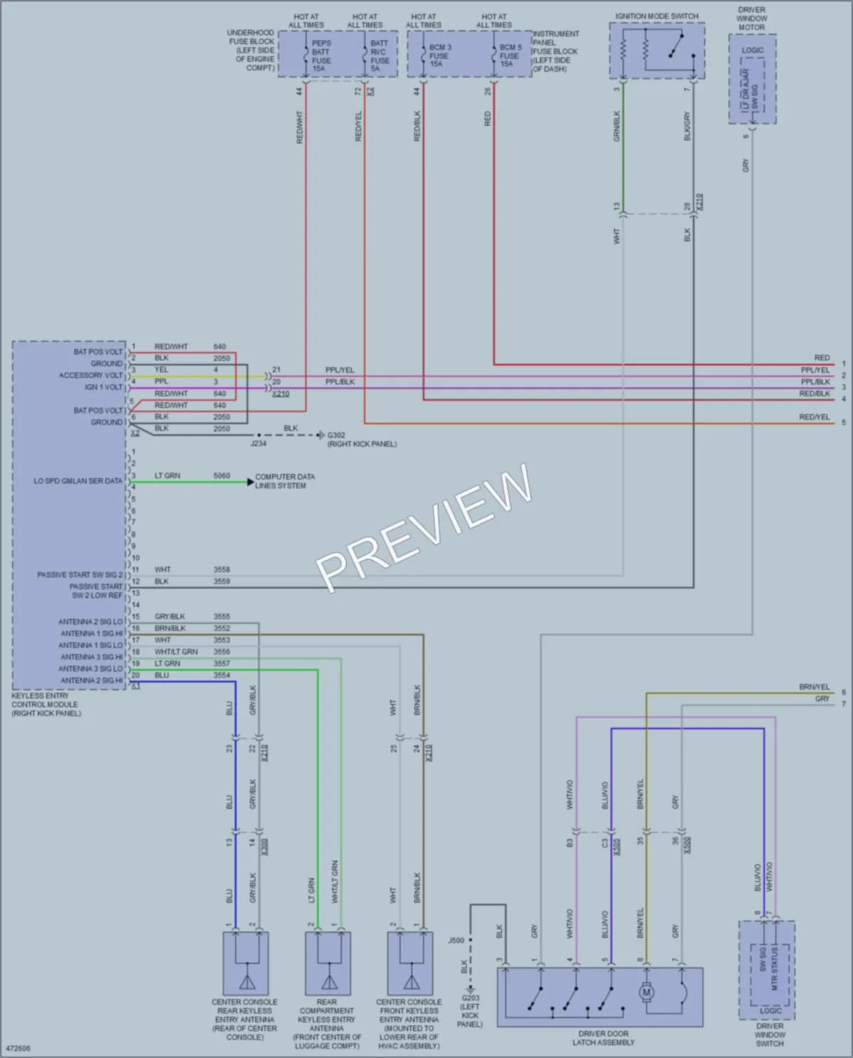 2015 Chevrolet Impala Anti Theft wiring diagram preview