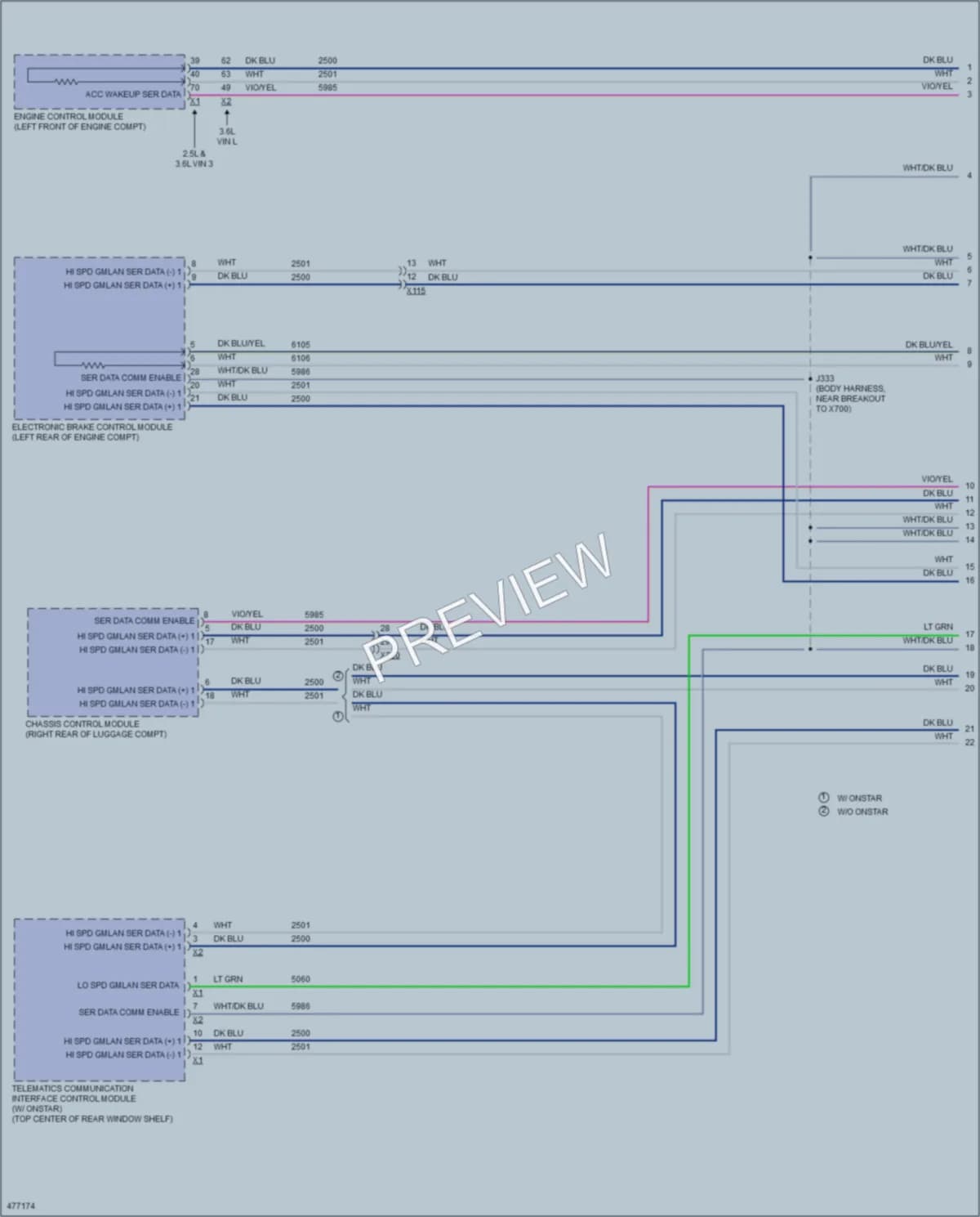 2015 Chevrolet Impala Computer Data Lines wiring diagram preview
