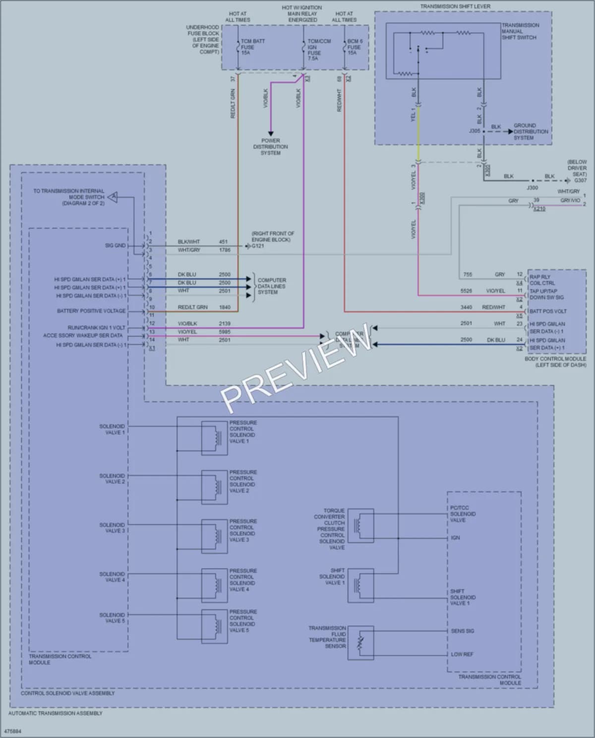 2015 Chevrolet Impala Transmission wiring diagram preview