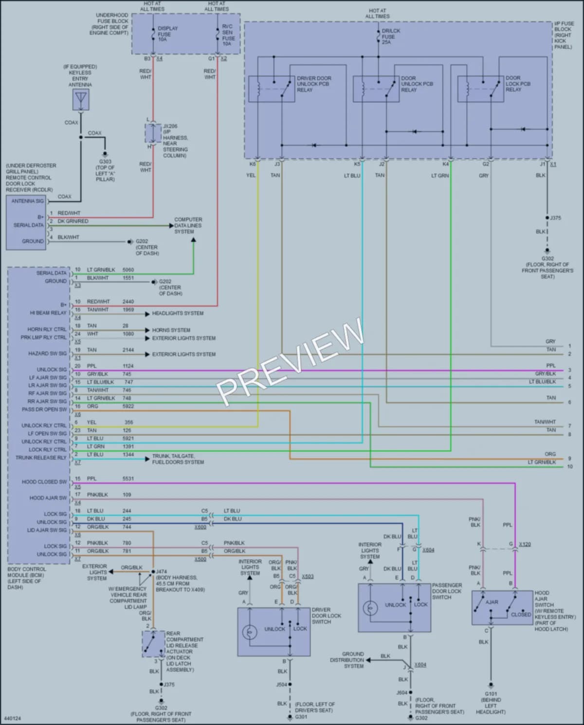 2015 Chevrolet ImpalaLimited Power Door Locks wiring diagram preview