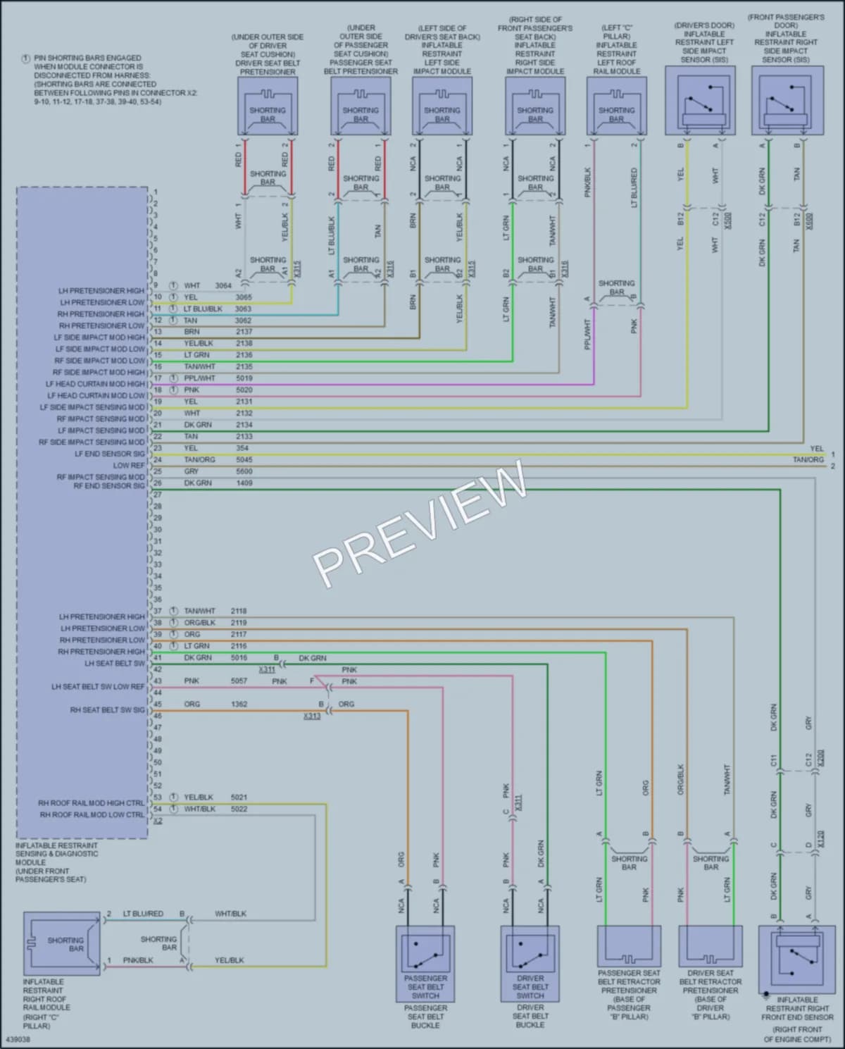 2015 Chevrolet ImpalaLimited Supplemental Restraints wiring diagram preview