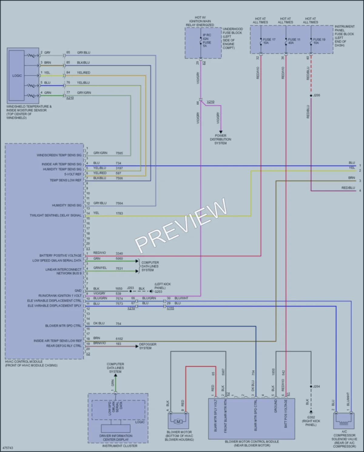 2015 Chevrolet Malibu Air Conditioning wiring diagram preview