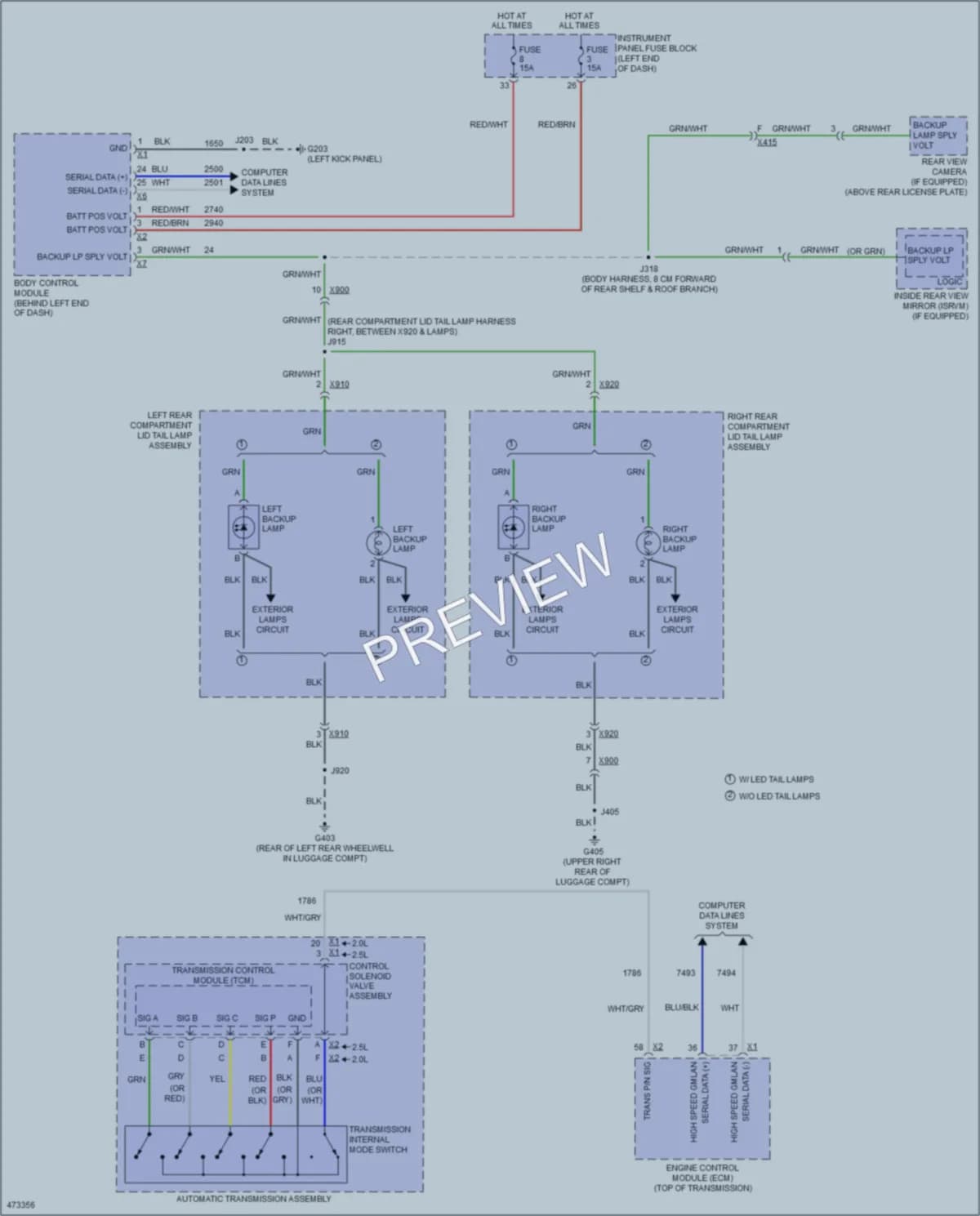 2015 Chevrolet Malibu Exterior Lights wiring diagram preview
