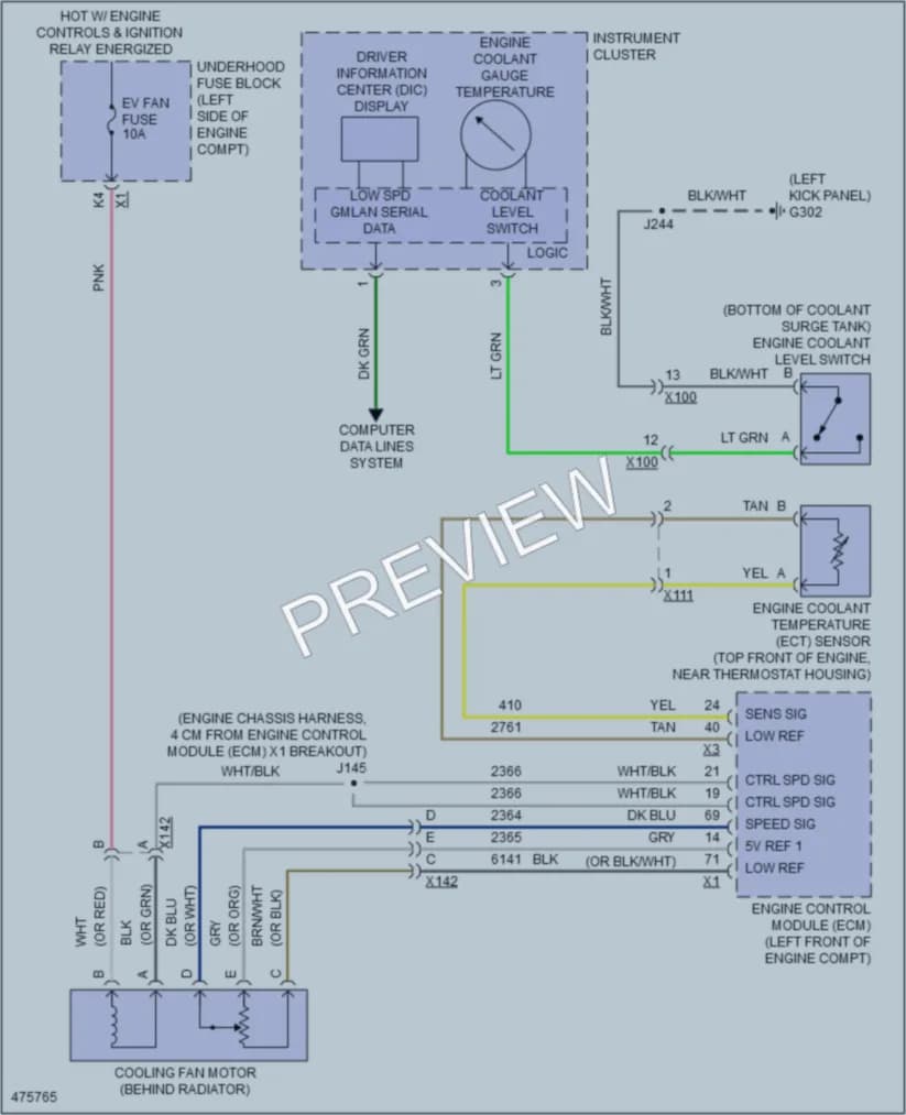 2015 Chevrolet SS Cooling Fan wiring diagram preview