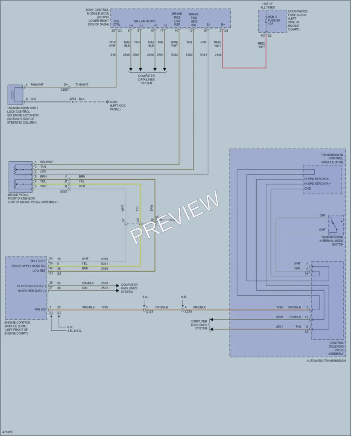 2015 Chevrolet SS Shift Interlock wiring diagram preview