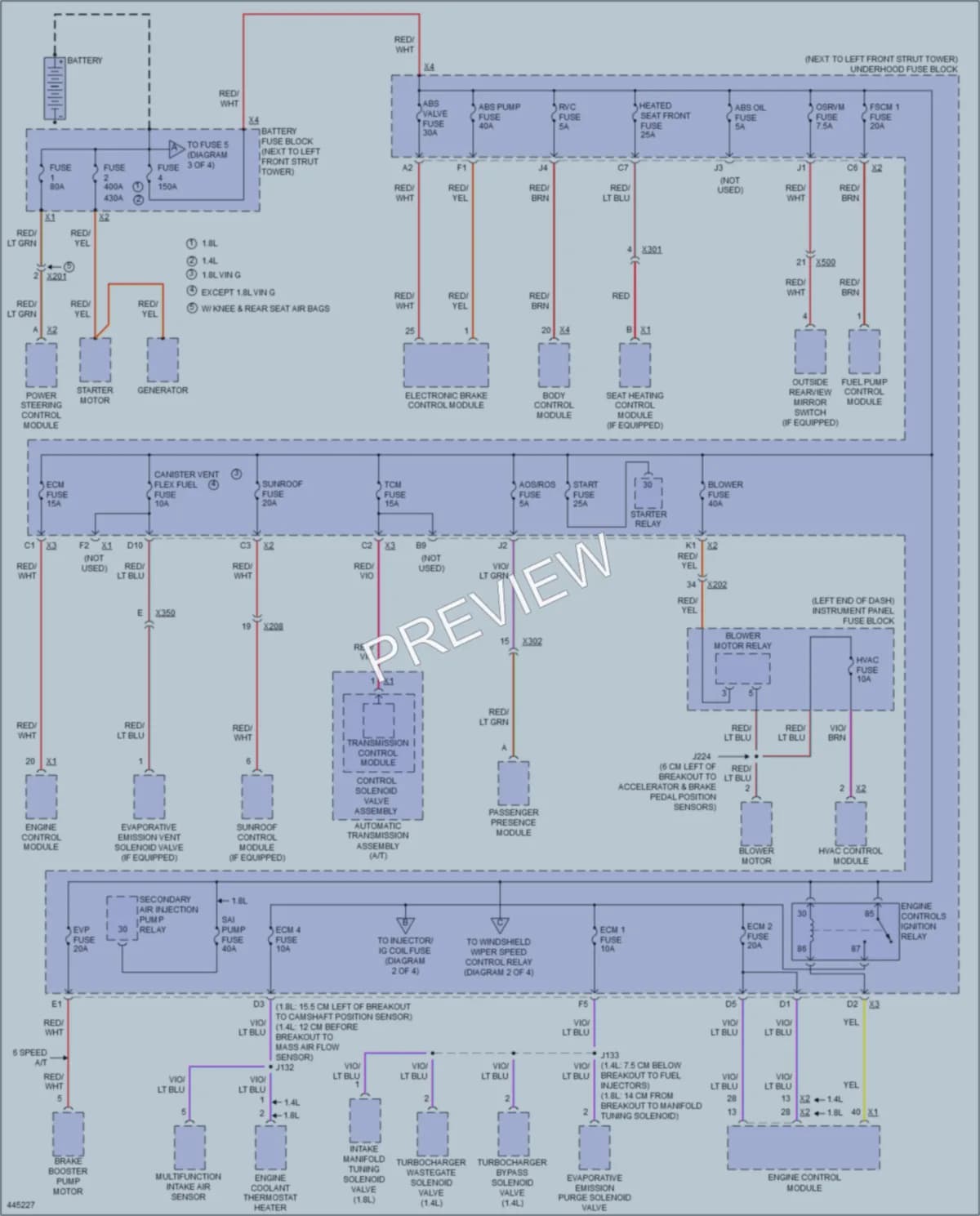 2015 Chevrolet Sonic Power Distribution wiring diagram preview