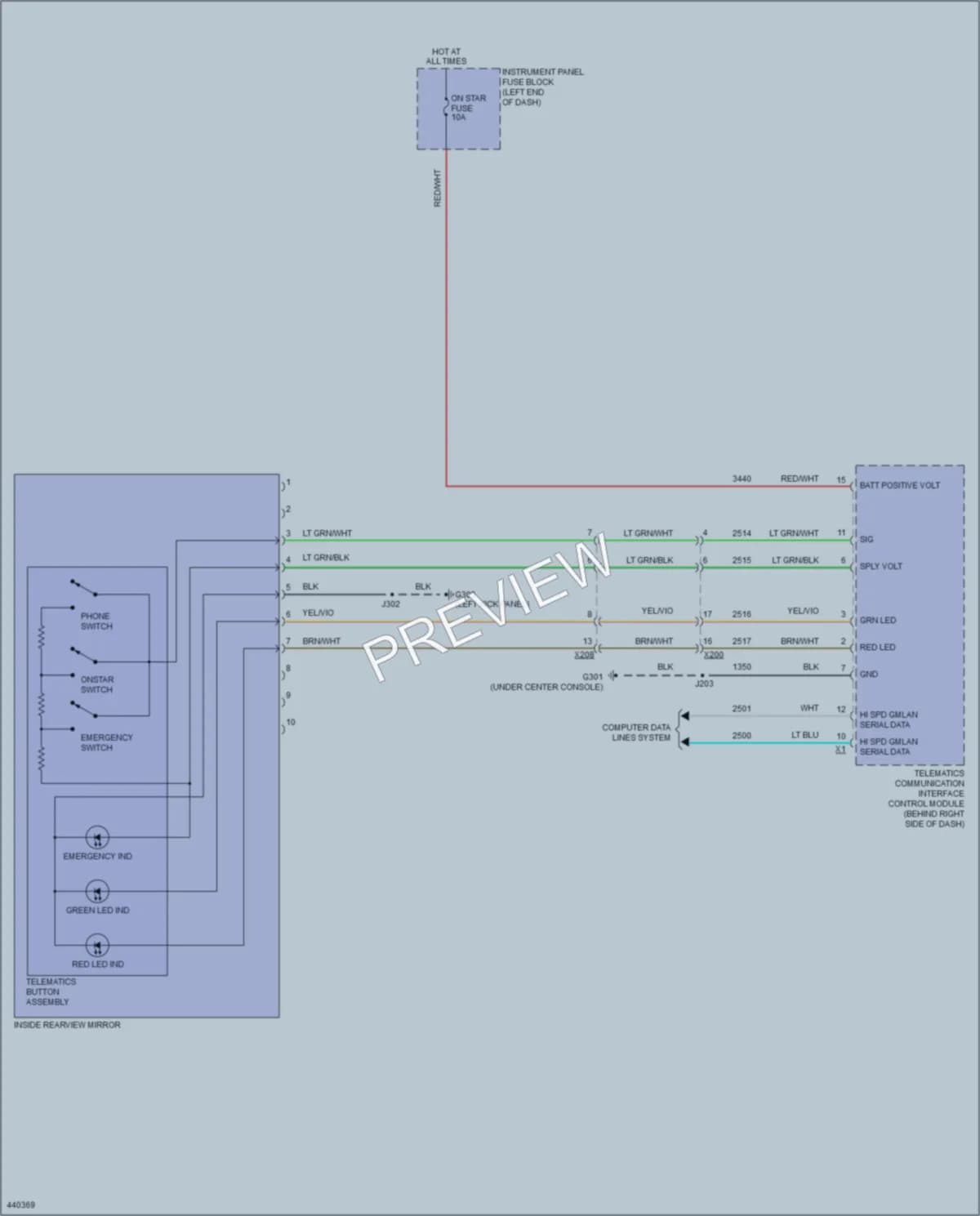 2015 Chevrolet Sonic Power Mirrors wiring diagram preview