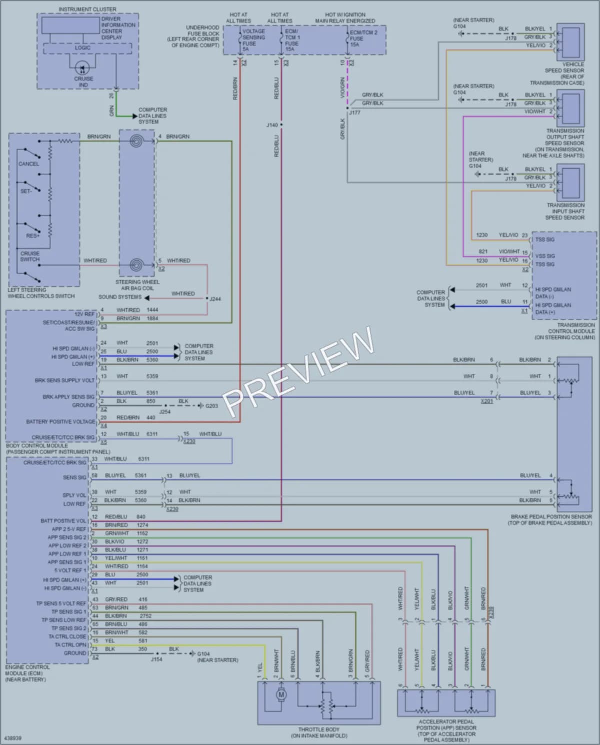 2015 Chevrolet Spark Cruise Control wiring diagram preview