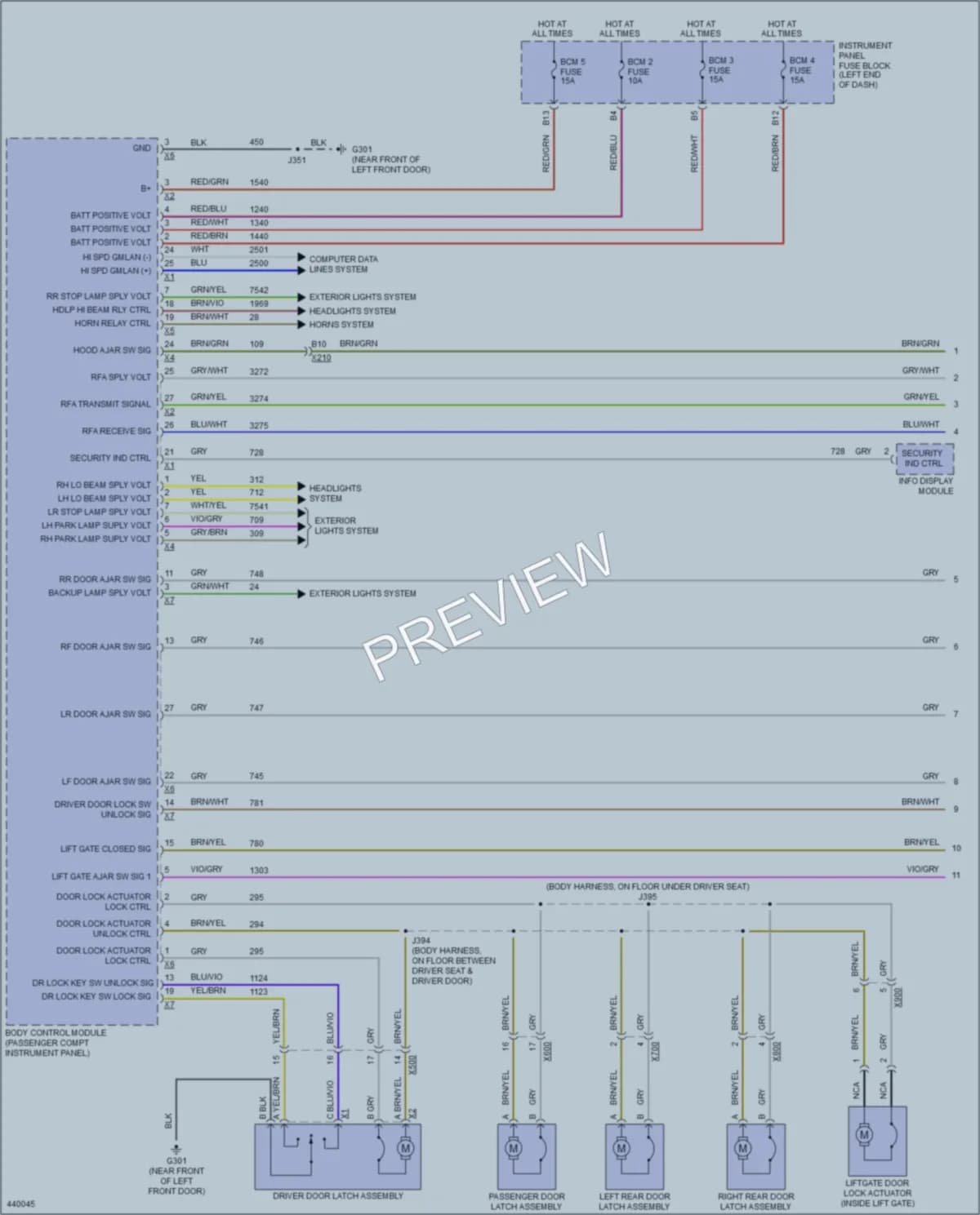 2015 Chevrolet Spark Power Door Locks wiring diagram preview