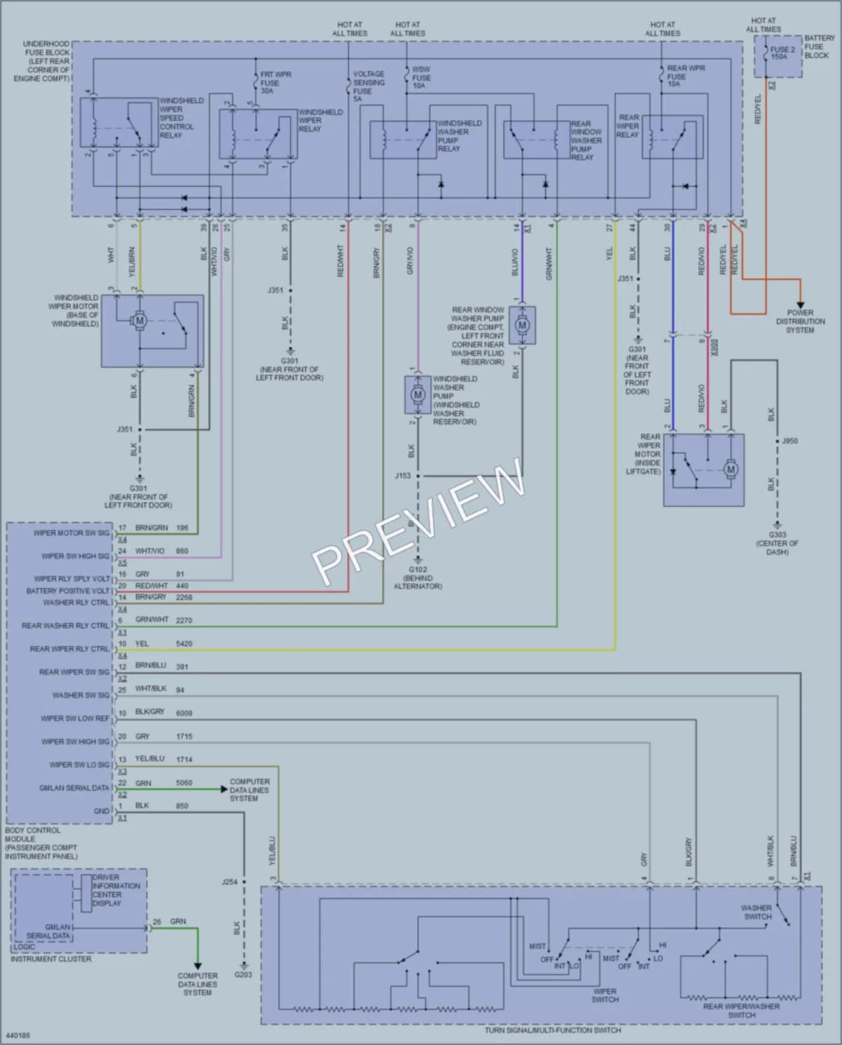 2015 Chevrolet Spark Wiper Washer wiring diagram preview