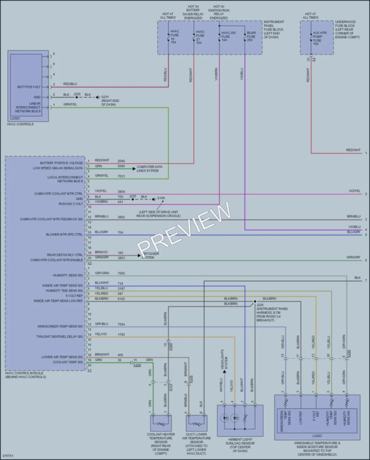 2015 Chevrolet SparkEV Air Conditioning wiring diagram preview