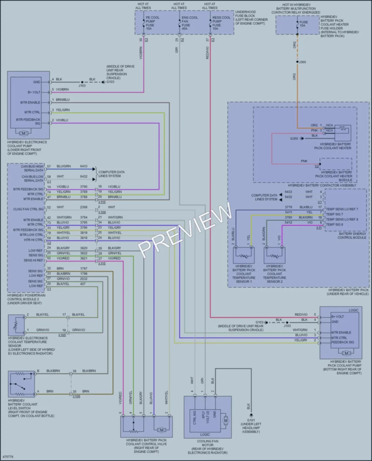 2015 Chevrolet SparkEV Cooling Fan wiring diagram preview