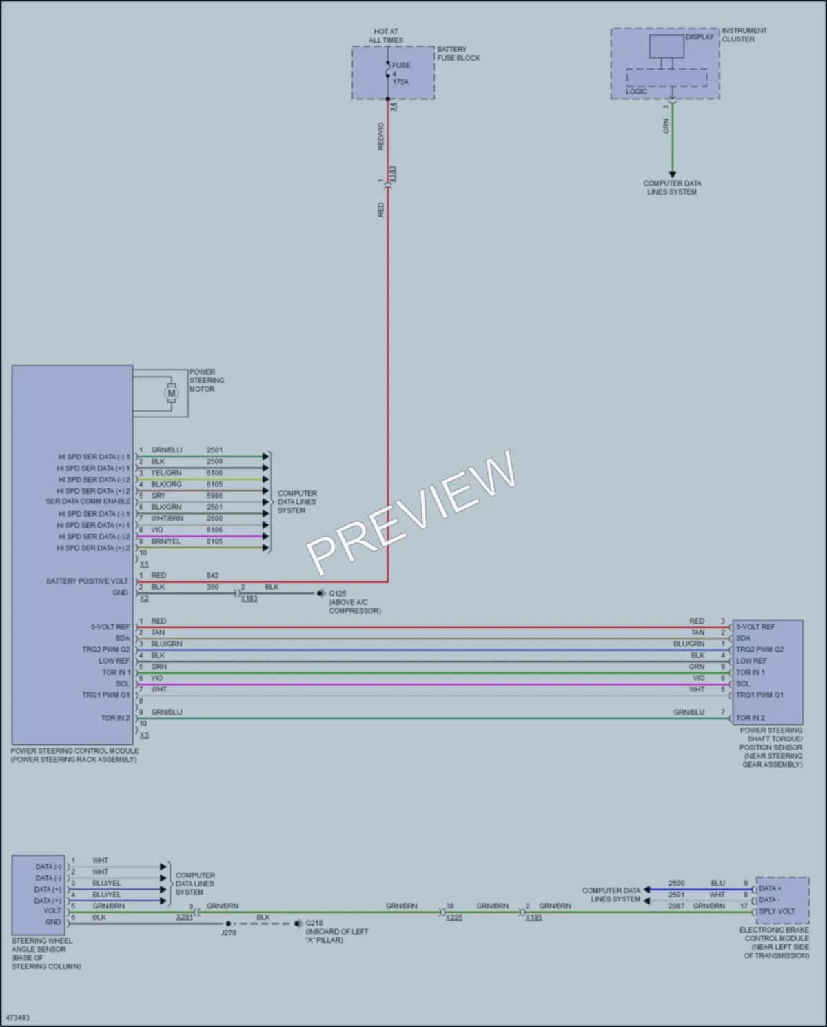 2015 Chevrolet Suburban Electronic Power Steering wiring diagram preview