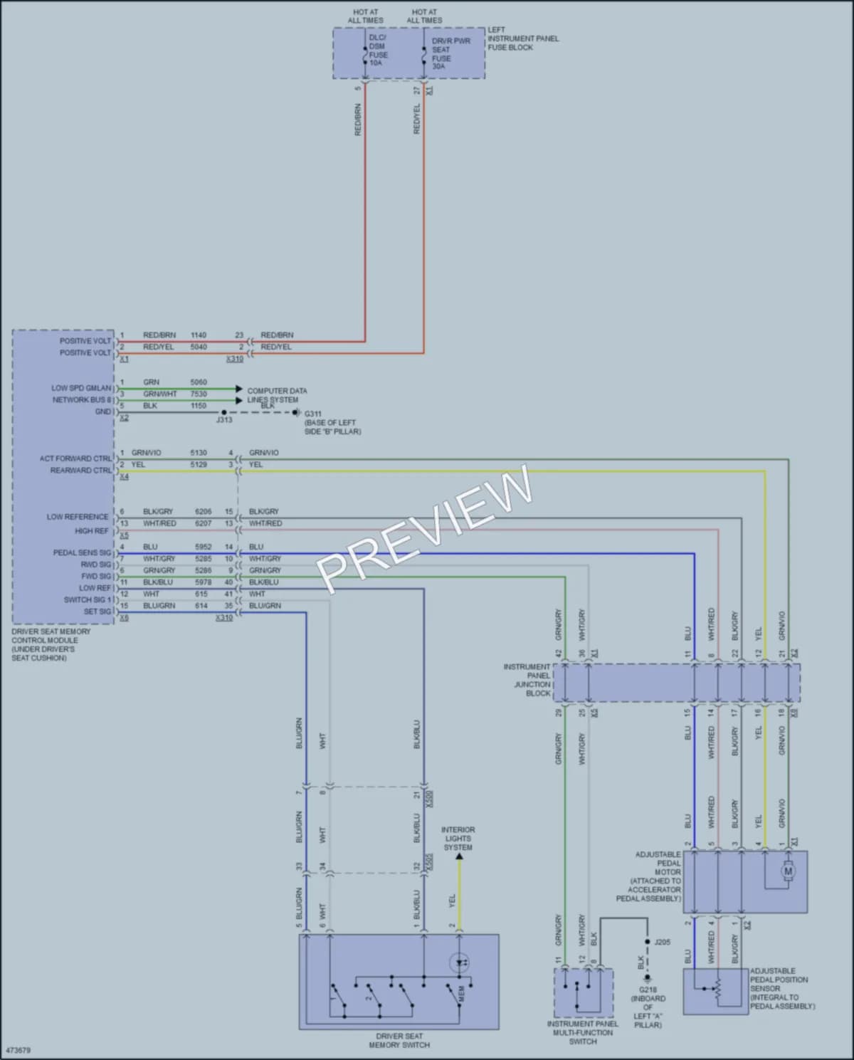 2015 Chevrolet Tahoe Memory Systems wiring diagram preview