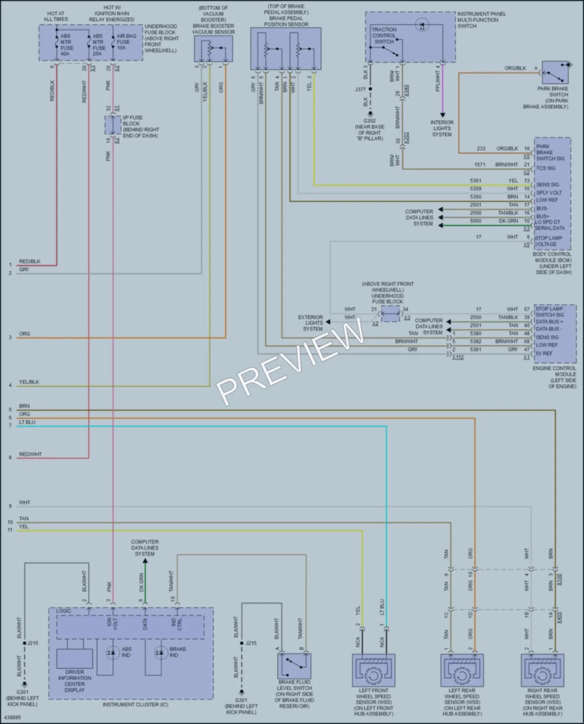2015 Chevrolet Traverse Anti Lock Brakes wiring diagram preview