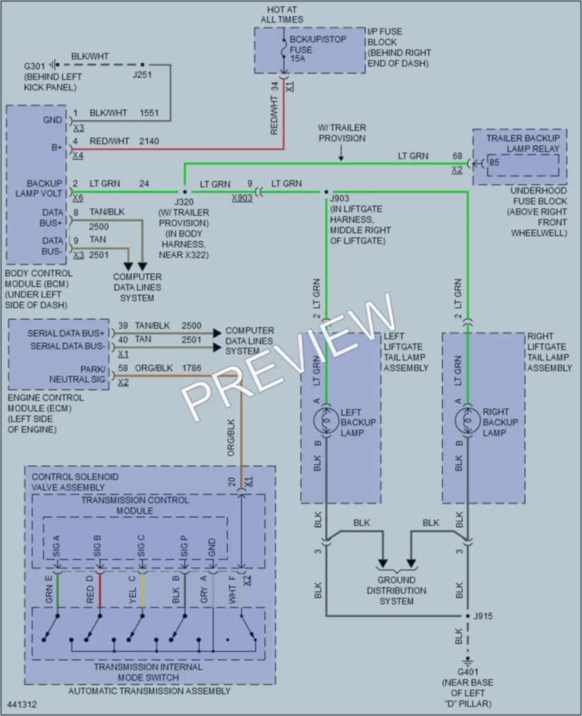 2015 Chevrolet Traverse Exterior Lights wiring diagram preview