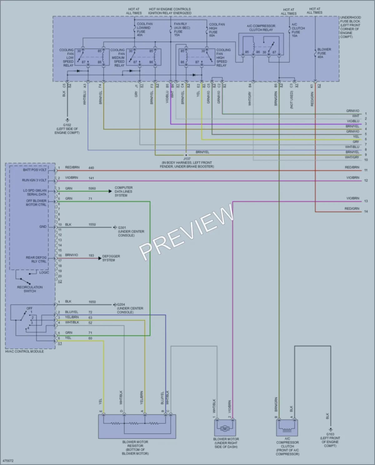 2015 Chevrolet Trax Air Conditioning wiring diagram preview