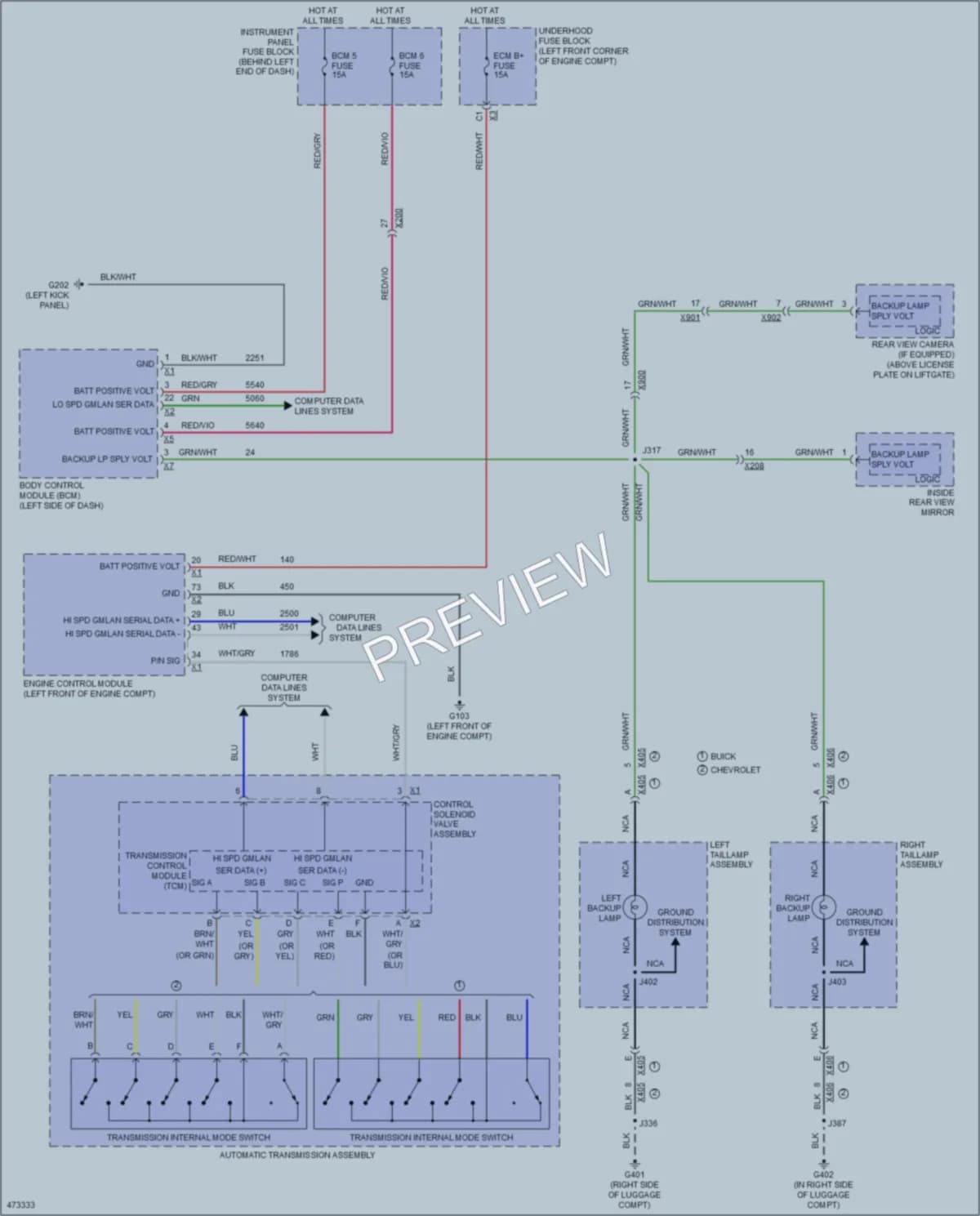 2015 Chevrolet Trax Exterior Lights wiring diagram preview