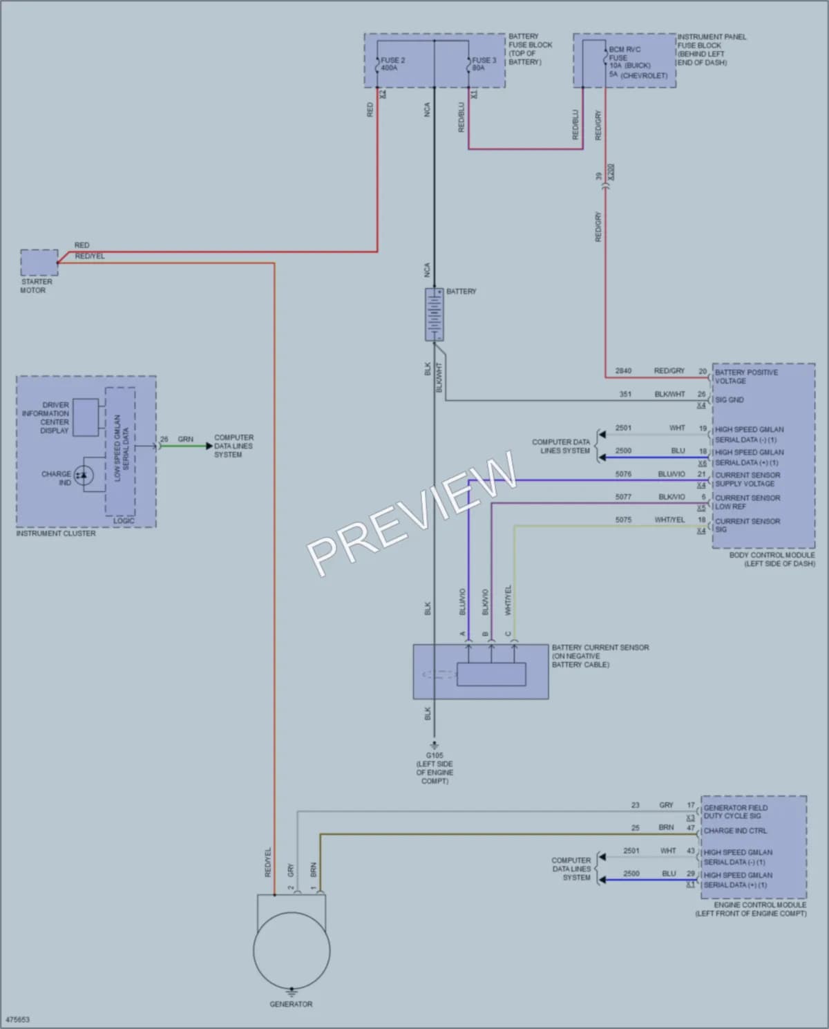 2015 Chevrolet Trax Starting Charging wiring diagram preview