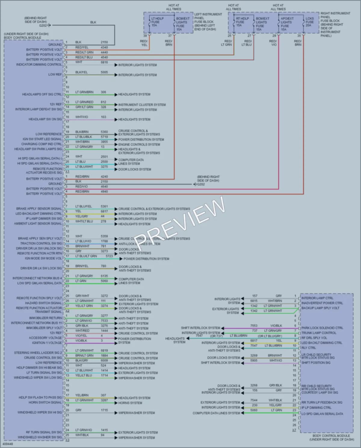 2015 Chevrolet Volt Body Control Modules wiring diagram preview