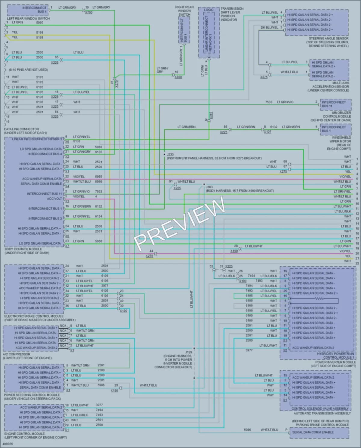 2015 Chevrolet Volt Computer Data Lines wiring diagram preview