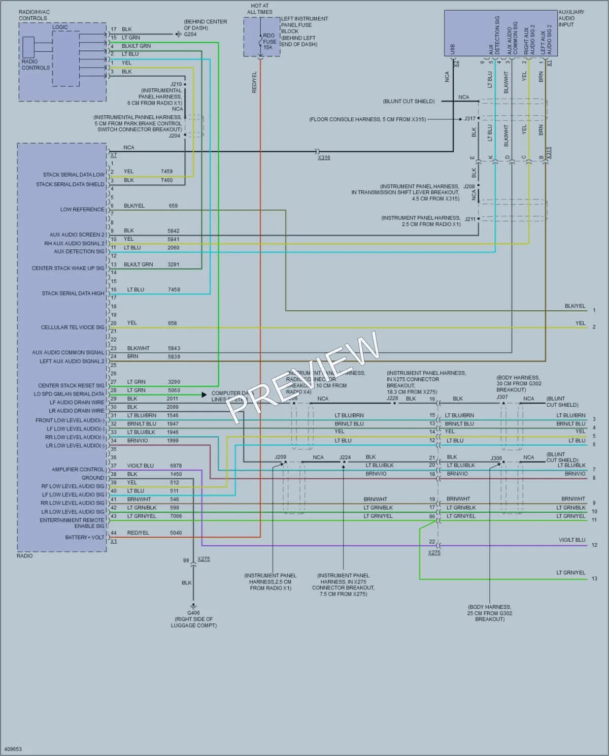 2015 Chevrolet Volt Radio wiring diagram preview