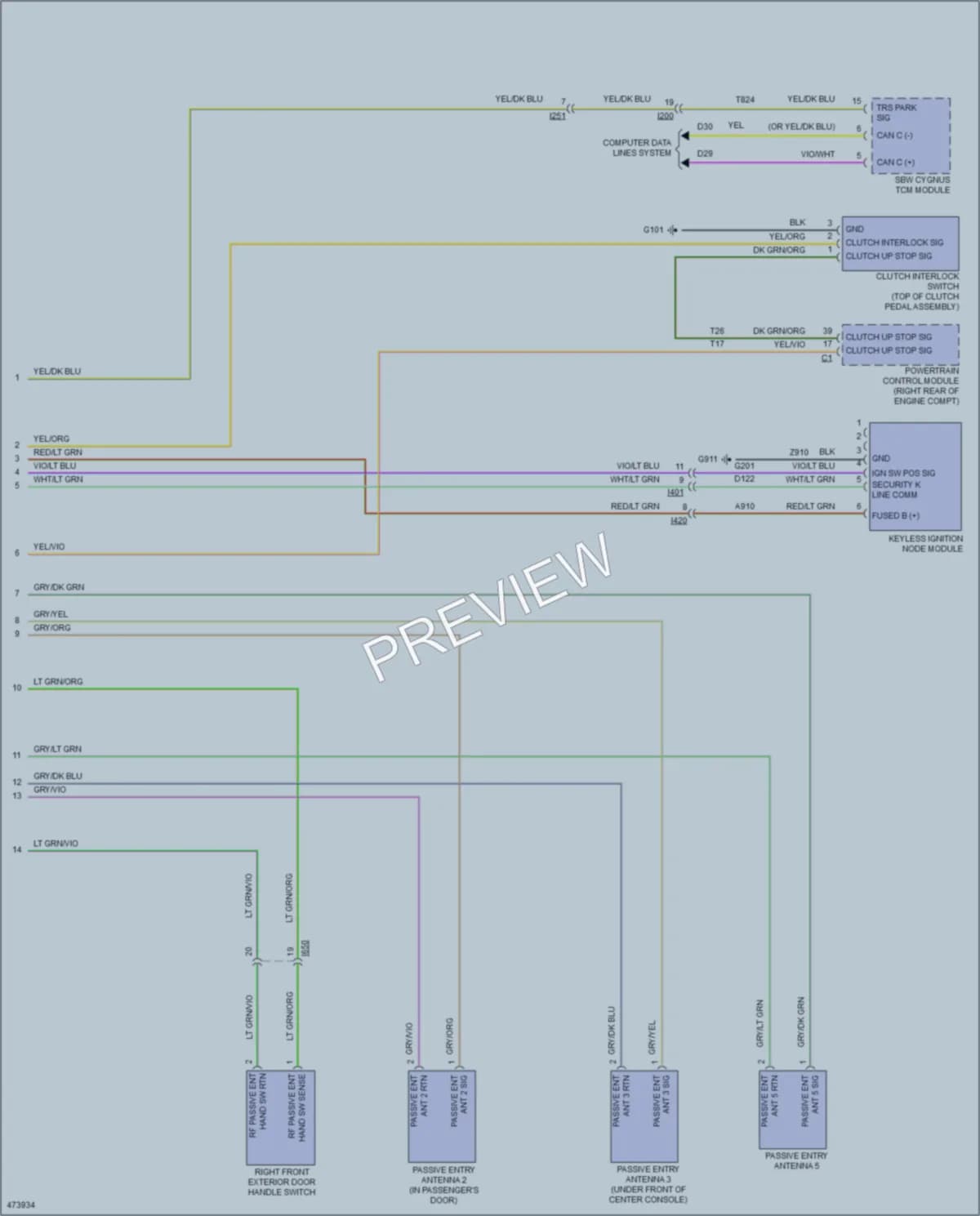 2015 Dodge Challenger Anti Theft wiring diagram preview