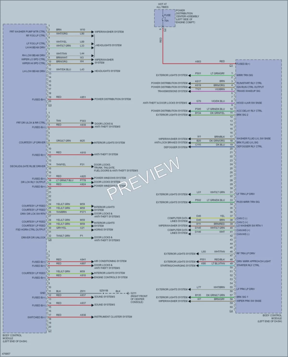2015 Dodge Dart Body Control Modules wiring diagram preview