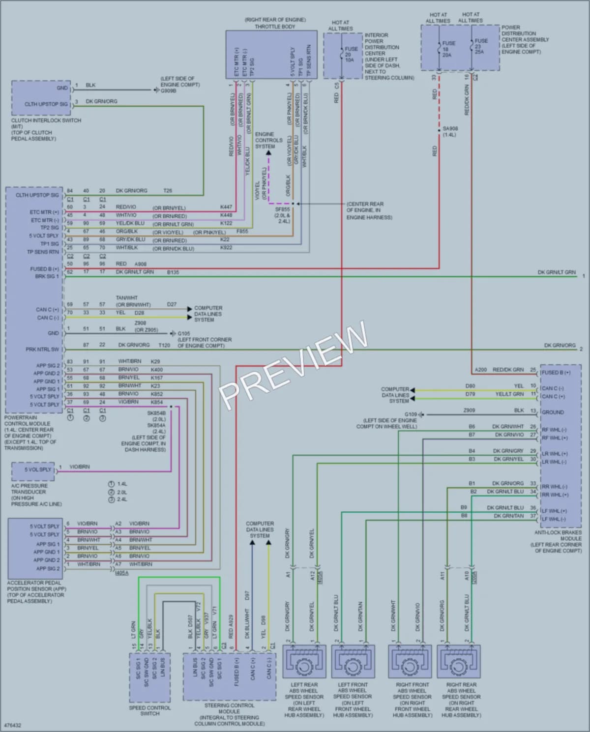 2015 Dodge Dart Cruise Control wiring diagram preview