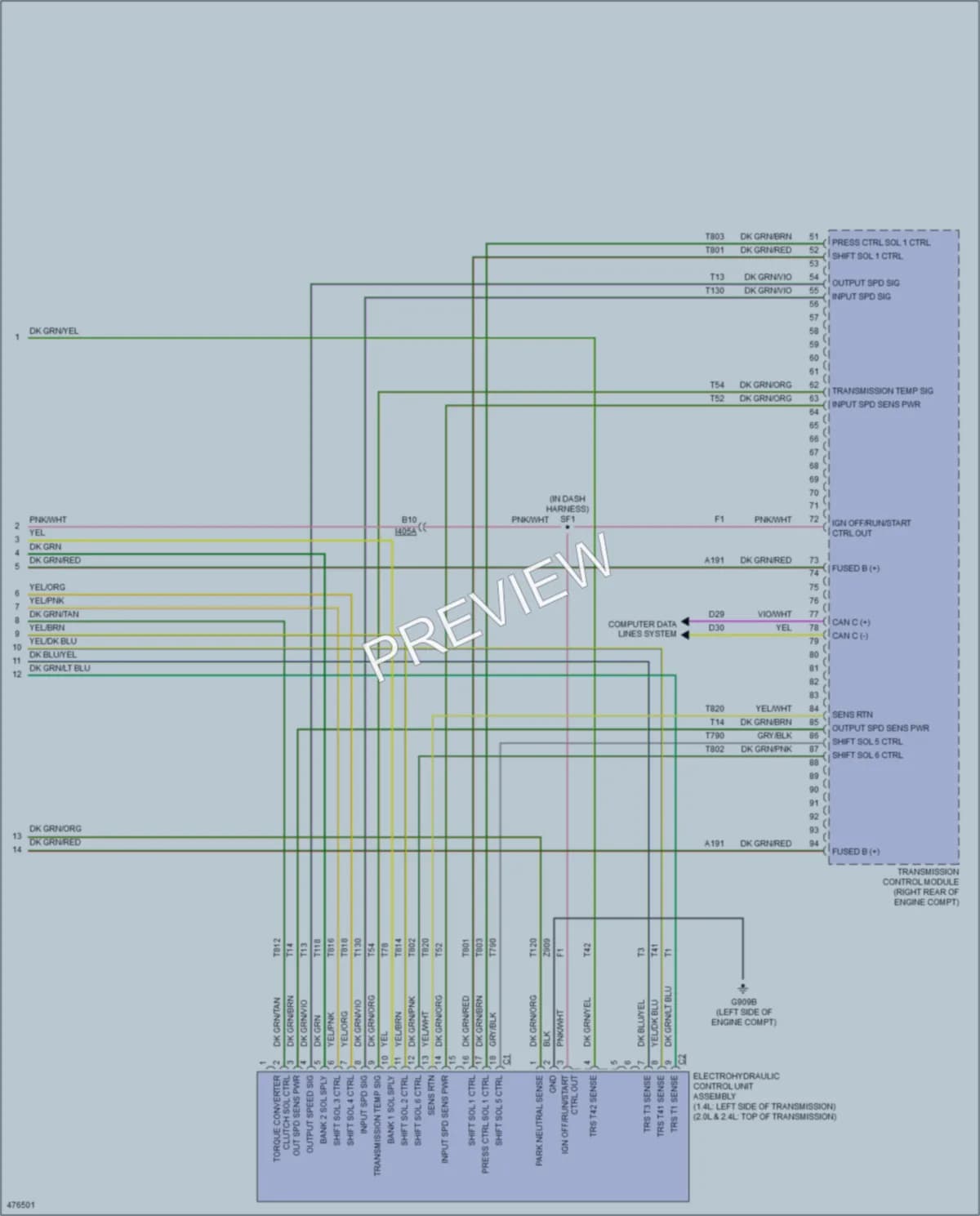 2015 Dodge Dart Transmission wiring diagram preview